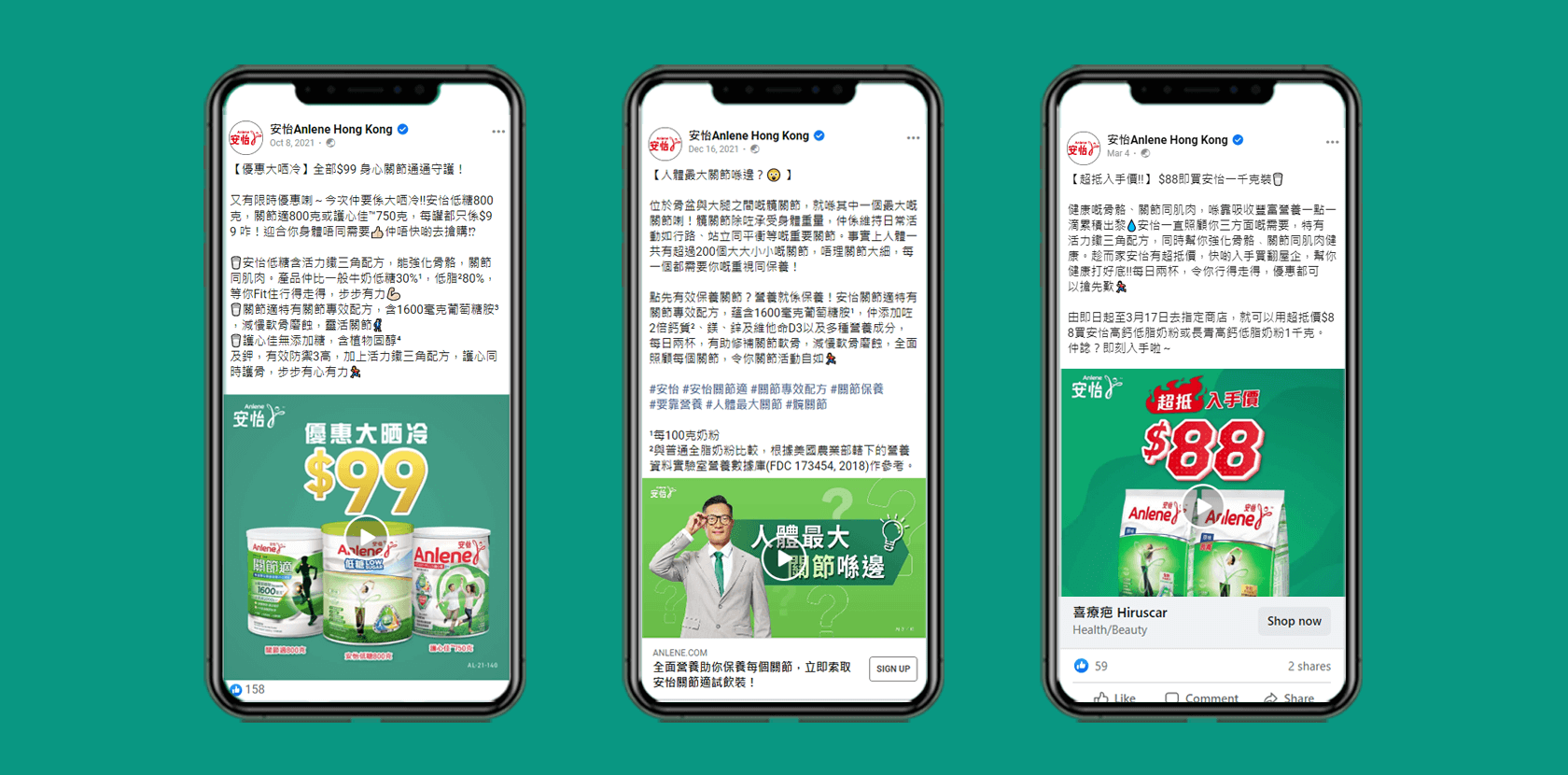 ANLENE FACEBOOK DAILY MANAGEMENT